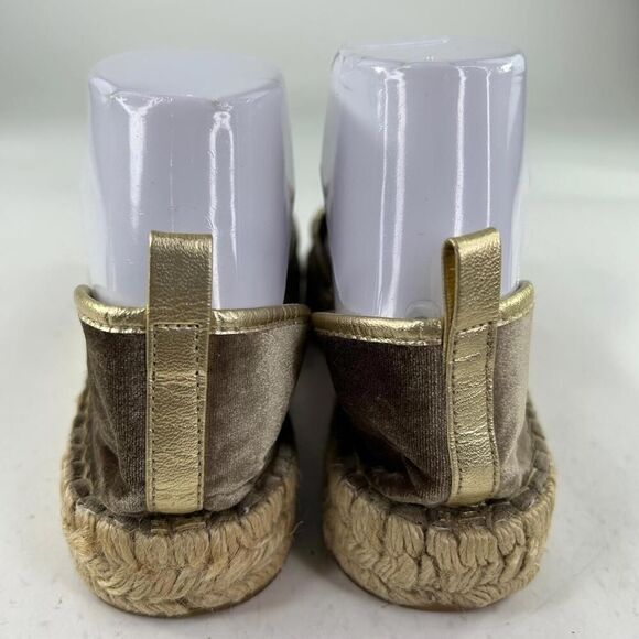 Free People Women's Velvet Espadrille Flats US 7.5 Olive Slip-On Sandal - Picture 6 of 10